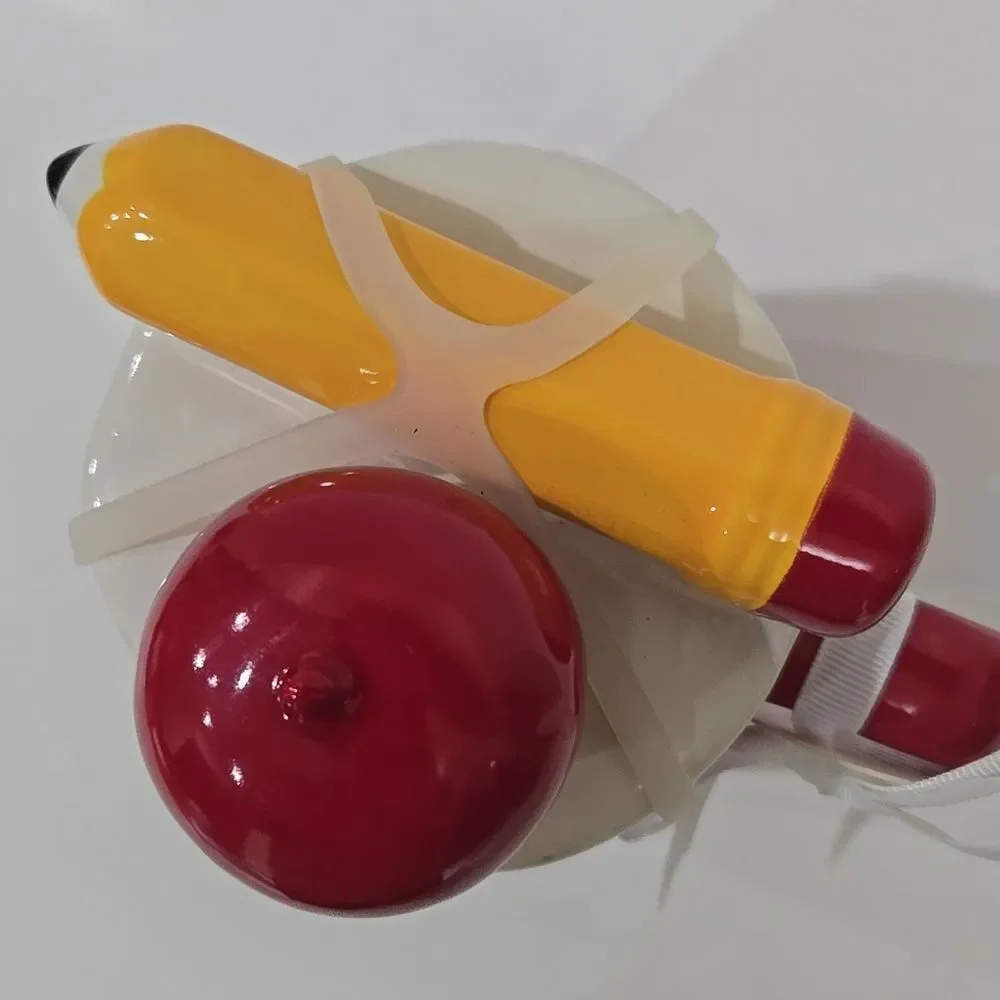 Rae Dunn #1 Teacher Gift Mug Apple Pencil‎ Lid Red Academia Coffee NWT